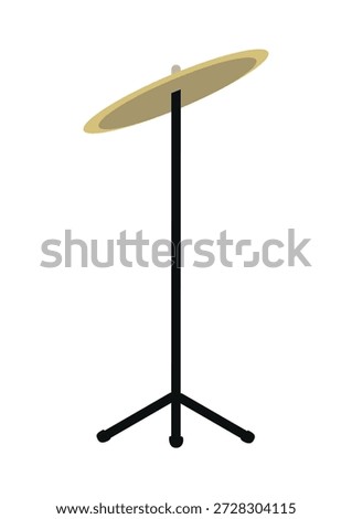 Crash cymbals on a white background. Vector illustration of a musical instrument.