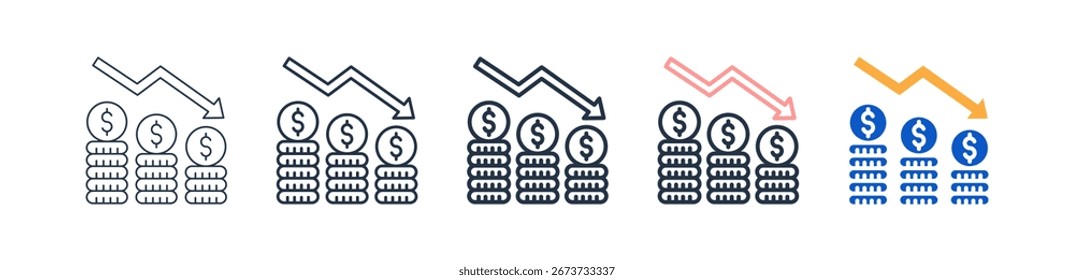 Travar ícones de estilo diferentes definir ilustração de vetor.