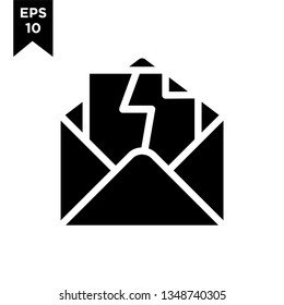 crash email icon vector logo illustration design