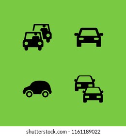 crash icon. 4 crash set with small car and traffic vector icons for web and mobile app