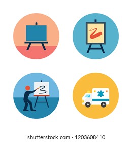 crash icon set. vector set about canvas and ambulance icons set.