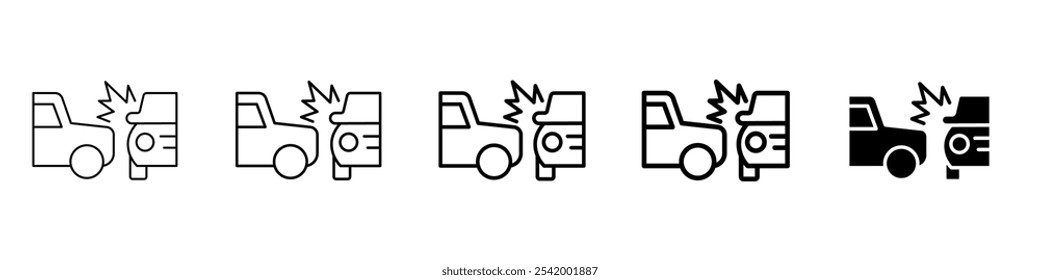 crash icon Simple outline illustration