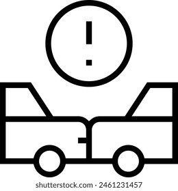 crash icon. Thin linear style design isolated on white background