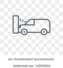 Crash icon. Trendy flat vector Crash icon on transparent background from Insurance collection. High quality filled Crash symbol use for web and mobile