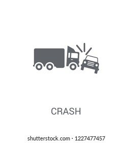 Crash Icon. Trendy Crash Logo Concept On White Background From Insurance Collection. Suitable For Use On Web Apps, Mobile Apps And Print Media.