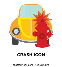 Crash icon vector isolated on white background, Crash transparent sign , insurance symbols