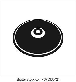 Crash ride cymbal simple icon on white background