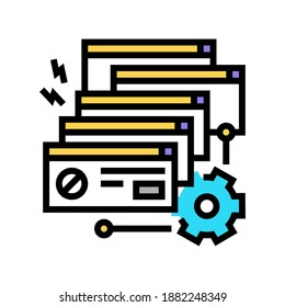 crash system color icon vector. crash system sign. isolated symbol illustration