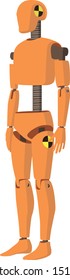 crash test dummy vector illustration