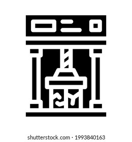 crash test glyph icon vector. crash test sign. isolated contour symbol black illustration