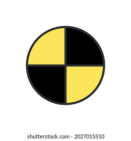 crash test icon vector illustration isolated on white background