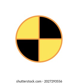 crash test icon vector illustration isolated on white background