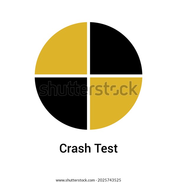 crash test icon vector illustration isolated\
on white background