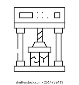 crash test line icon vector. crash test sign. isolated contour symbol black illustration
