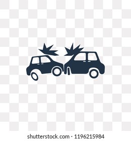 Crash vector icon isolated on transparent background, Crash transparency concept can be used web and mobile