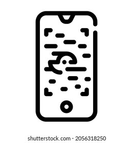 crash viewfinder line icon vector. crash viewfinder sign. isolated contour symbol black illustration