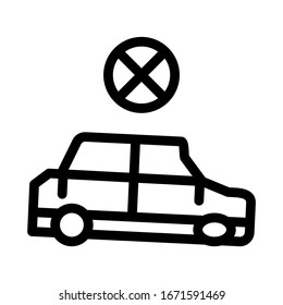 Vector de iconos de Camión dañado. Signo de Camión de esquema dañado. Ilustración de símbolo de contorno aislado