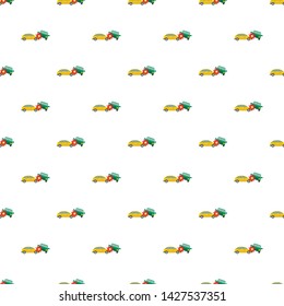 Crashed car pattern seamless vector repeat for any web design