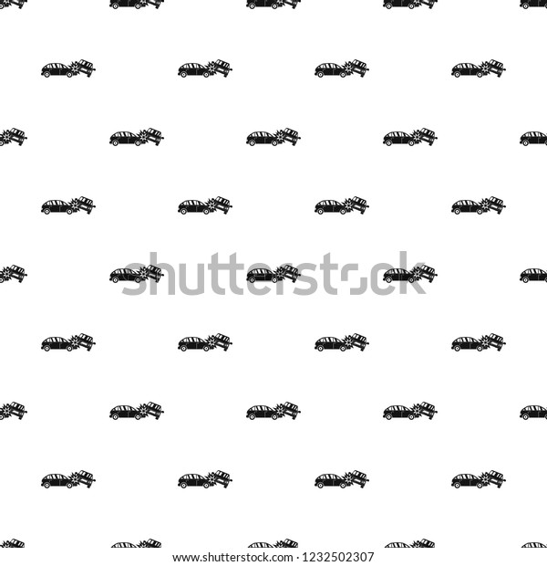 Crashed car pattern seamless vector repeat\
geometric for any web\
design