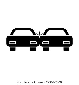 Crashed cars icon .