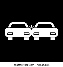 Crashed cars icon .