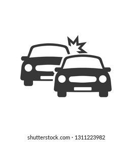 Crashed Cars Vector Icon