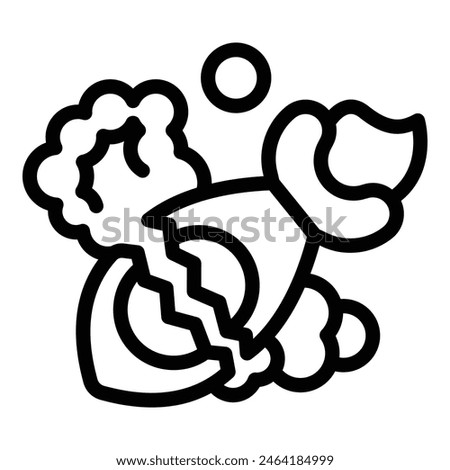 Crashed startup rocket icon outline vector. Project failure. New business crisis