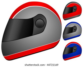 Crash-helmet on a white background. Vector illustration.