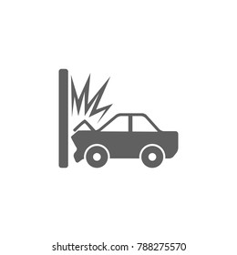 Crashing car icon vector