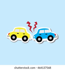 crashing car;Accident concept-vector