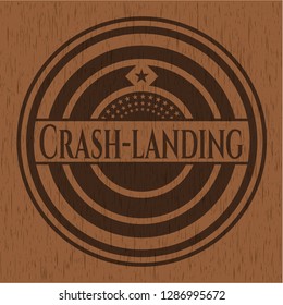 Crash-landing wood signboards