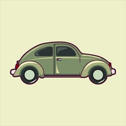 Crassic Car Vw Beetle Vector