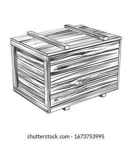 555 Wooden crate sketch Images, Stock Photos & Vectors | Shutterstock