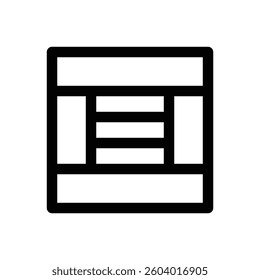 Crate. Editable stroke vector icon.