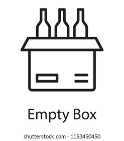 
A crate of glass bottles with different types of material ready to deliver 
