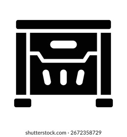 Crea un gráfico de Vector de ilustración de icono de glifo. Gráfico simple del Vector de la ilustración del elemento, conveniente para el App, los Sitios web, y las presentaciones aisladas en el fondo blanco