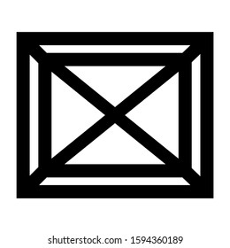 crate icon isolated sign symbol vector illustration - high quality black style vector icons
