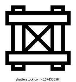 crate icon isolated sign symbol vector illustration - high quality black style vector icons
