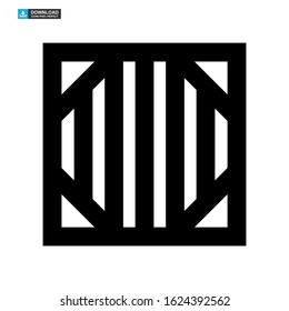 crate icon isolated sign symbol vector illustration - high quality black style vector icons
