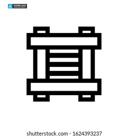 crate icon isolated sign symbol vector illustration - high quality black style vector icons
