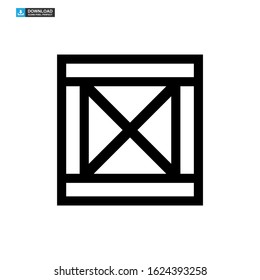 crate icon isolated sign symbol vector illustration - high quality black style vector icons
