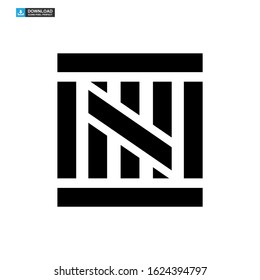 crate icon isolated sign symbol vector illustration - high quality black style vector icons
