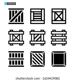 crate icon isolated sign symbol vector illustration - Collection of high quality black style vector icons
