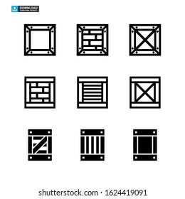 crate icon isolated sign symbol vector illustration - Collection of high quality black style vector icons
