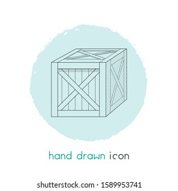 Crate Icon Line Element. Vector Illustration Of Crate Icon Line Isolated On Clean Background For Your Web Mobile App Logo Design.