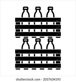 Crate Icon, Shipping Container Icon Vector Art Illustration