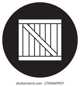 Icono de caja, caja de envío, contenedor de almacenamiento, caja de carga, caja de madera, ilustración, Vector