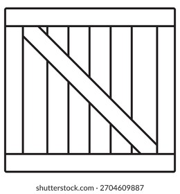 Icono de caja, caja de envío, contenedor de almacenamiento, caja de carga, caja de madera, ilustración, Vector