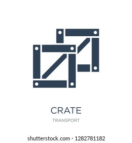 crate icon vector on white background, crate trendy filled icons from Transport collection, crate vector illustration