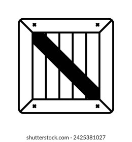 Crate icon vector strock illustration
